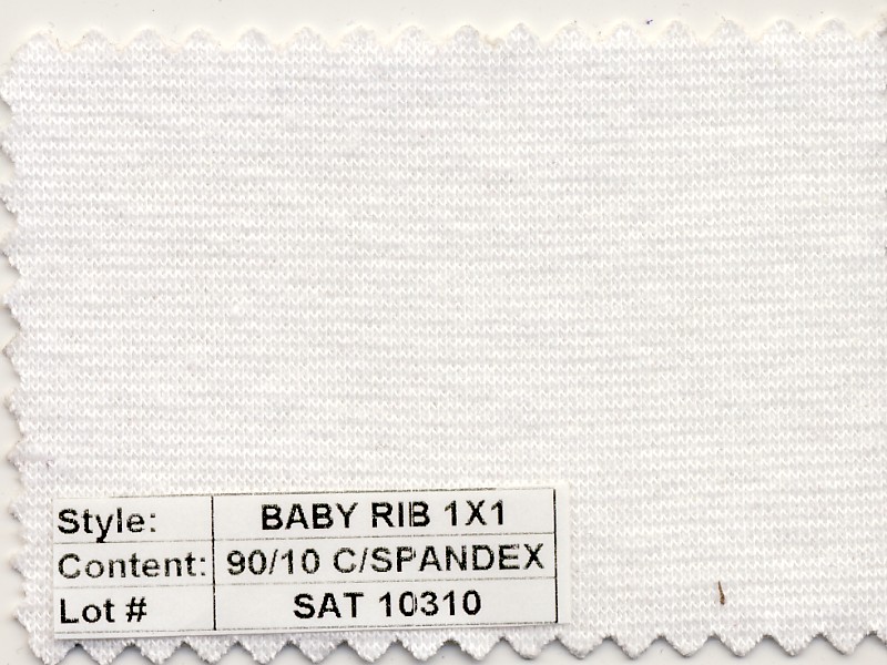 Baby Rib 1x1 Cotton Spandex